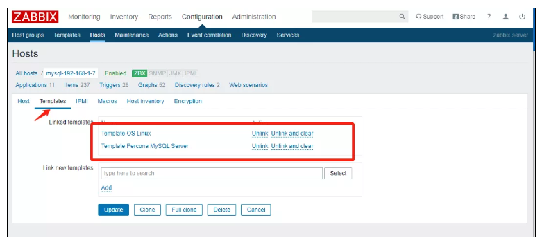 使用Zabbix 监控 MySQL, Zabbix 的部署,安装 Zabbix Server,在 Agent 创建 Zabbix 监控用户,查看MySQL监控数据