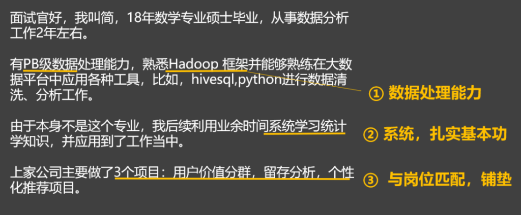 资深数据分析,数据岗面试流程,数分要掌握的硬核技能,项目展示,面试开场三分钟