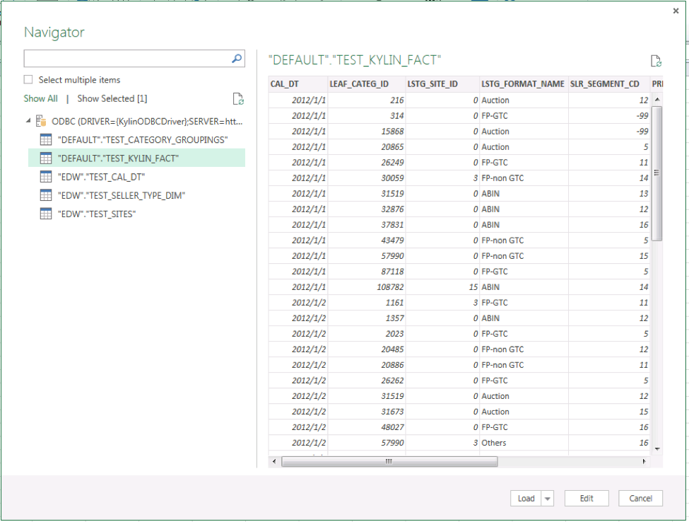 Kylin连接Excel,Kylin连接PowerBI,Kylin Excel集成,Kylin powerBI集成