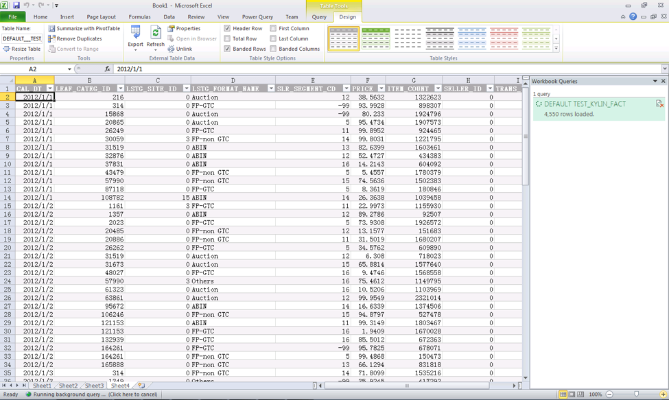 Kylin连接Excel,Kylin连接PowerBI,Kylin Excel集成,Kylin powerBI集成