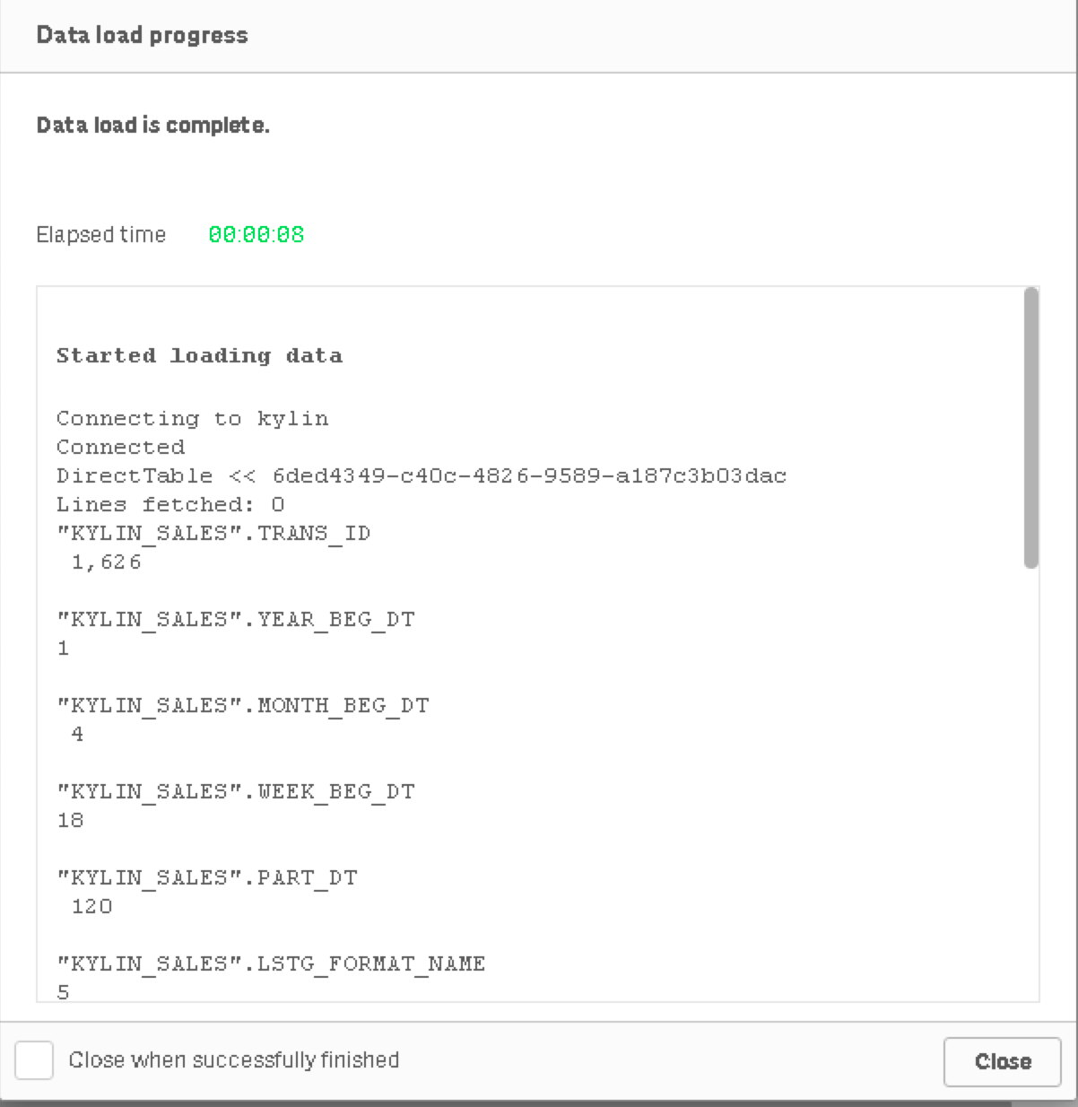 Qlik Sense教程,Qlik Sense集成,KylinQlikSense,Kylin连接QlikSense