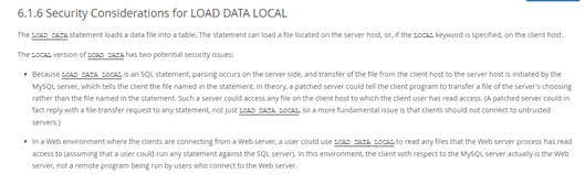 MySQL,Server服务器,LOAD DATA LOCAL,漏洞防御,渗透思维