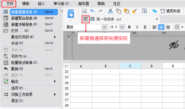 报表设计,新建报表,普通报表,制作报表