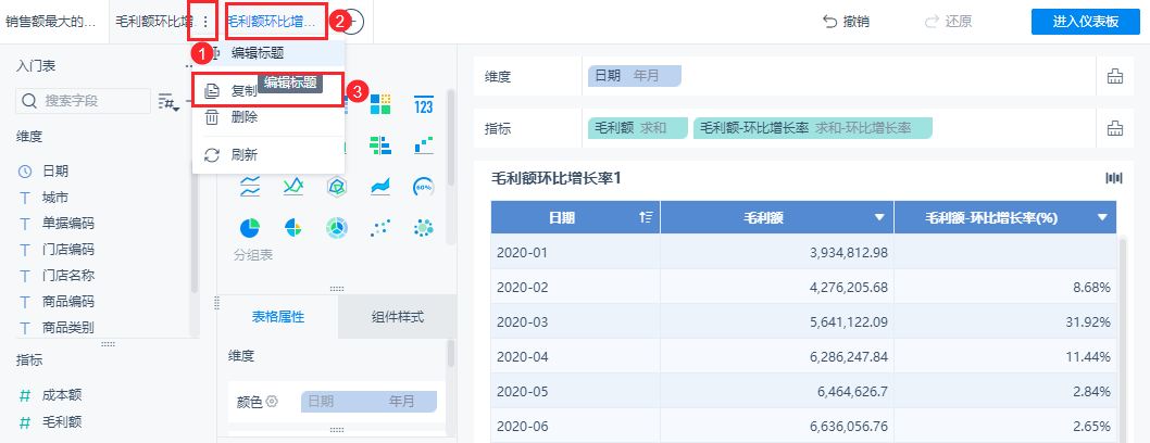 可视化组件,自定义图表,组合图,饼图怎么做,制作饼图